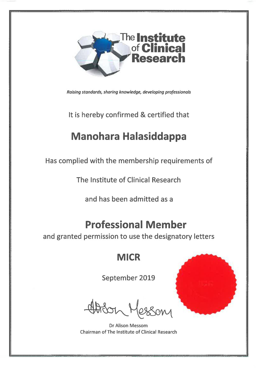 ICR Professional Member September2019